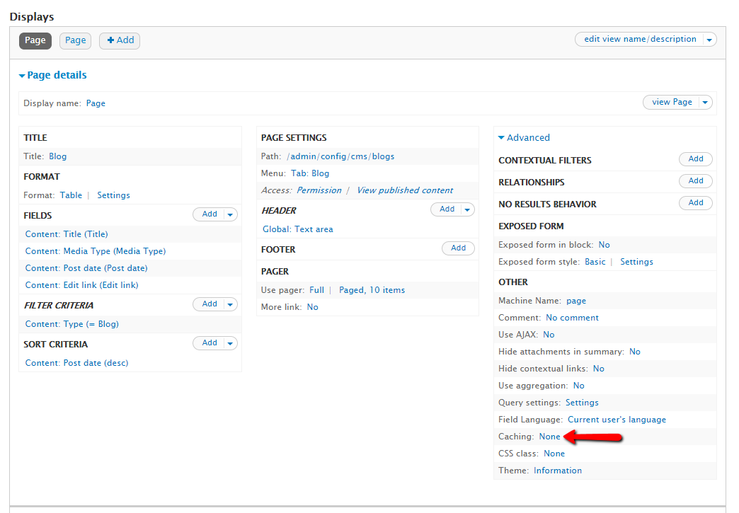 Drupal - Views caching